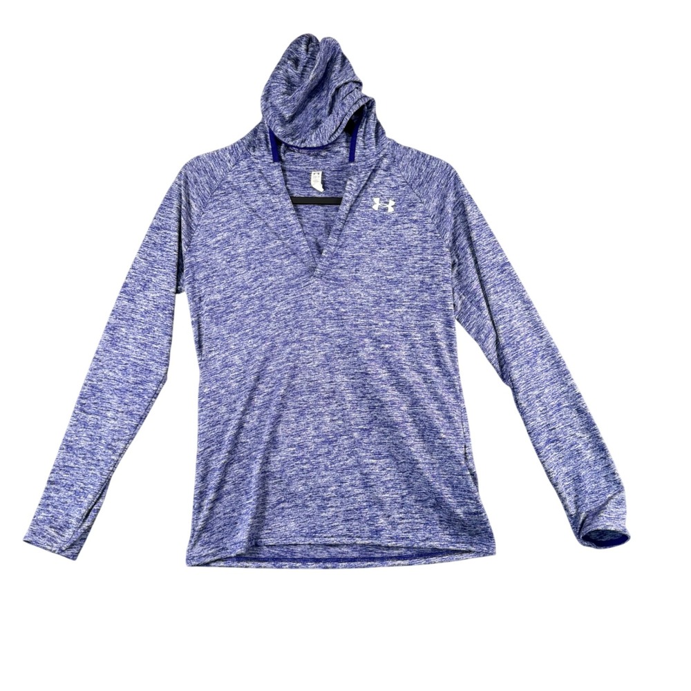 Under Armour HeatGear Purple Heathered Hoodie Long Sleeve‎ Top Women's S